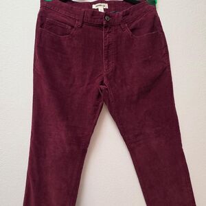 Good Threads Burgundy Corduroy Pants Men’s 33x28 Casual Burgundy Pants